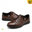 Mens Brown Leather Loafers Shoes CW701118 - cwmalls.com