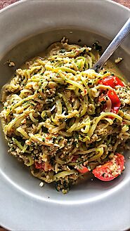 Kabak Makarna Spaghetti Tarifi Nasıl Yapılır, Cevizli Pesto Sos Ile - Keyif Veren Yemekler