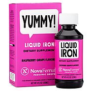 NovaFerrum Liquid Iron Pediatric Drops - Raspberry Grape & Chocolate Flavor