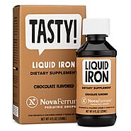 NovaFerrum Liquid Iron Pediatric Drops - Raspberry Grape & Chocolate Flavor