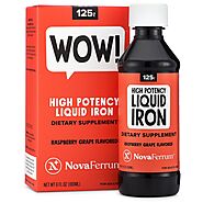 NovaFerrum 125 Liquid Iron Supplement Raspberry Grape Flavor