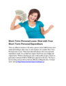 Short Term Personal Loans- Get the Loan You Need within the Hour of Applying