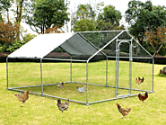 Chicken Coop Metal 32mm galvanized steel coop With Shade - Paktec Store