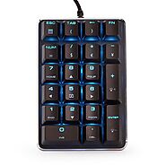 21 Keys Blue Backlit USB Mechanical Numeric Keyboard | Shop For Gamers