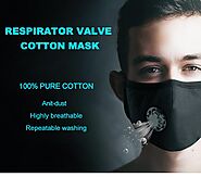 Black One Valve Cotton Mask - PRL Co