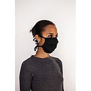 Washable/Reusable Adult UK Model VSG2-94 Cotton Black Fabric Face Masks