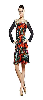 Sinina Multi Georgette Embroidered And Printed Women'S Wear-Aura224