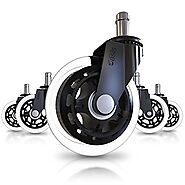 Office Chair Caster Wheels (Set of 5) - Heavy Duty & Safe for All Floors