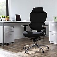OFM Core Collection Ergo Fabric Upholstered Office Chair with Optional Headrest, Lumbar Support, in Black