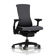 Herman Miller Embody Ergonomic Office Chair | Fully Adjustable Arms and Translucent Casters | Carbon Rhythm