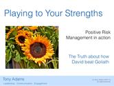 Positive Risk Management - "Playing to Your Strengths"
