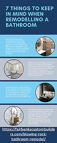 7 Things To Keep in Mind When Remodelling A Bathroom