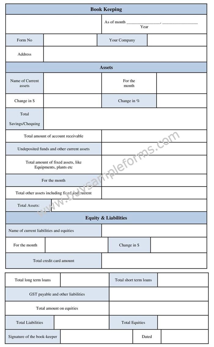 Printable Bookkeeping Form Accounting Template A Listly List 0192