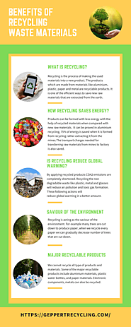 Benefits of recycling waste materials