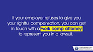 If your employer refuses to give you your rightful compensation, you can get in touch with a work comp attorney to re...