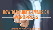 How an Email Validation Plugin for WordPress can ensure a cleaner List - Antideo