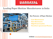 Are you Searching Paper Machinery Manufacturers in India?