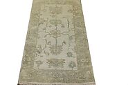 Buy 3x5 Oushak Rugs Ivory / Camel Fine Hand Knotted Wool Area Rug MR024327 | Monarch Rugs