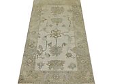 Buy 3x5 Oushak Rugs MR024326 Ivory / Camel Fine Hand Knotted Wool Area Rug | Monarch Rugs
