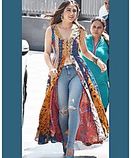 High-Slit Kurti With Jeans - Mixture of Western Touch