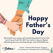 Fathers Day Promotions Logo Design Services Offered by Subraa Freelance Logo Designer Singapore