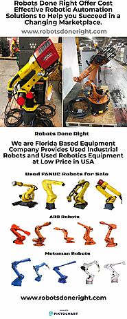 Used Industrial Robots are Available for Sale Online in Florida at Low Price