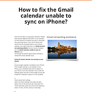 How to fix the Gmail calendar unable to sync on iPhone?