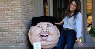 Artist paints Kim Jong-un caricature onto 374-pound pumpkin