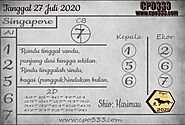 PREDIKSI TOGEL SINGAPORE HARI INI SENIN 27-JULY-2020