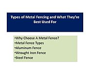 Types of Metal Fencing and What They’re Best Used For