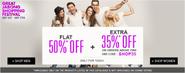Yes! It is back! Most awaited Jabong Discount Offer: THE GREAT JABONG SHOPPING FESTIVAL!