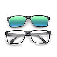 [2 Functions] Anti Blue Light Glasses Women Men Clip on Computer Glasses,Sunglasses