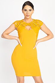 Crochet Lace Cutout Mini Dress – JoinWear