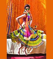 Multi-Coloured Lehenga Haldi Dress For Brides