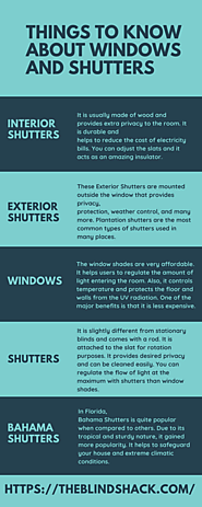 Things to Know About Windows and Shutters