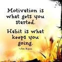 Motivation is what gets you started. Habit is what keeps you going. ~Jim Ryun