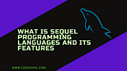 What Is Sequel Programming Languages And Its Features