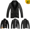 Leather Quilted Jacket Mens CW138200 - cwmalls.com