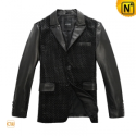 Black Quilted Blazer Jacket CW880032 - CWMALLS.COM
