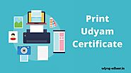 Print Udyam Certificate online | udyog-adhaar.in