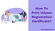 How To Print Udyam Registration Certificate | Udyamregistration