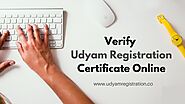 Verification Online : Udyam Registration Certificate - Udyamregistration.co