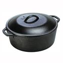 Lodge L8DOL3 Pre-Seasoned Cast-Iron Dutch Oven with Dual Handles, 5-Quart