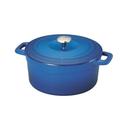 Guy Fieri 5099826 Porcelain Cast Iron Dutch Oven, 5-1/2-Quart, Blue