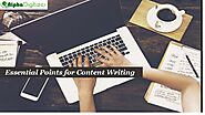 Essential Points for Content Writing