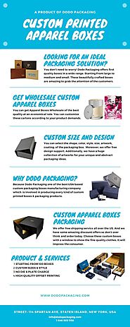 Custom Printed Apparel Packaging Boxes At Wholesale Rate
