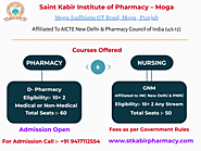 Admissions Open for Pharmacy - Saint Kabir Institute of Pharmacy -Moga