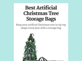 Best Artificial Christmas Tree Storage Bags