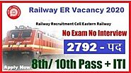Eastern Railway Zone Recruitment 2020 | Apply Online for 2792 Posts