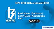 IBPS RRB IX Recruitment 2020 Apply Online 9640, IBPS Syllabus : ibps.in